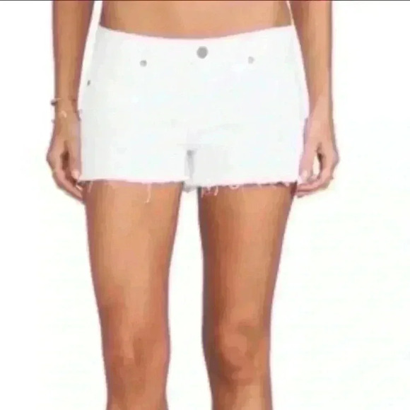 Adriano Goldschmied White Distress Fray Jean Short - Picture 1 of 15